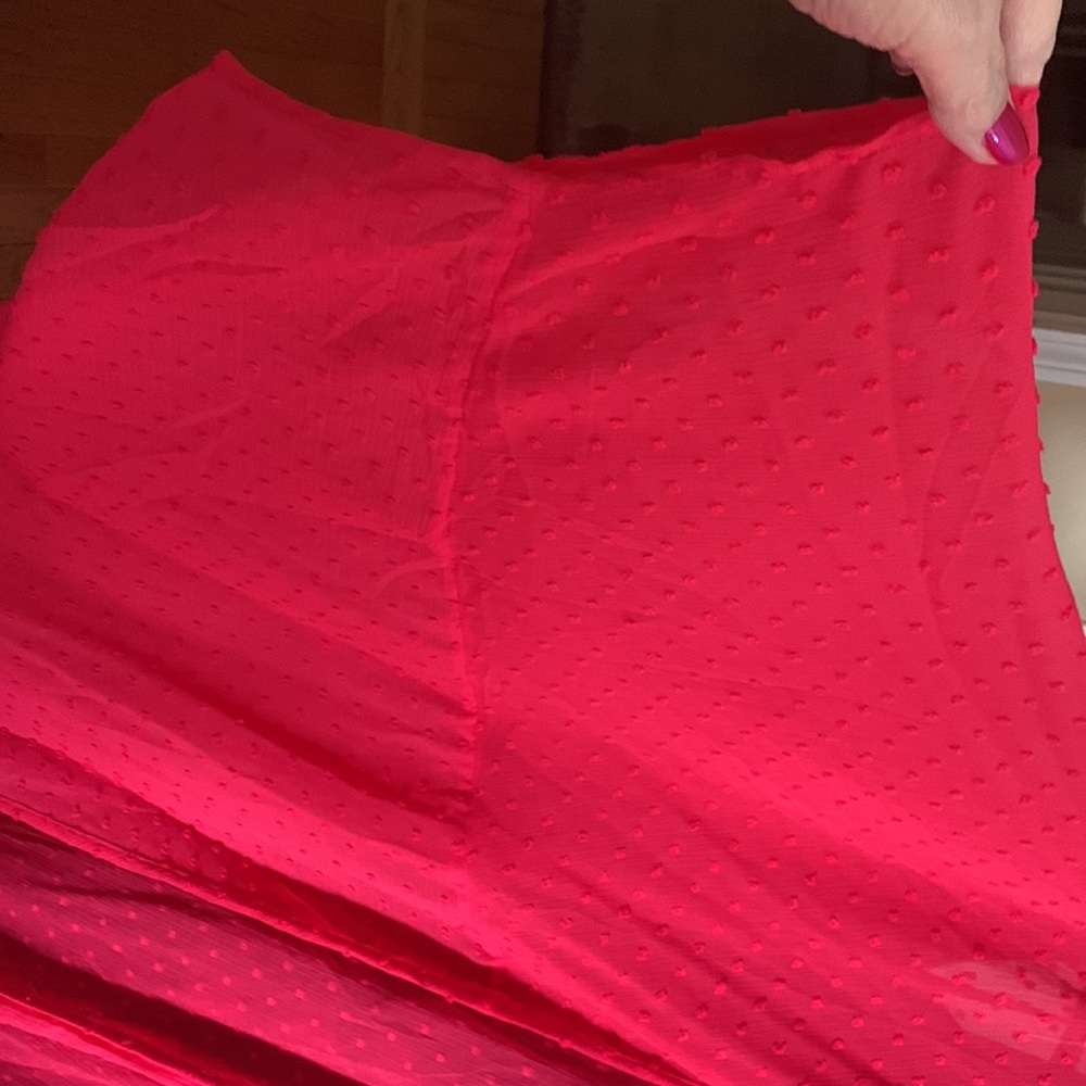 Torrid beautiful cocoon wrap or bathing suit cover. Dotted sheer hot pink 5/6x - Picture 3 of 10